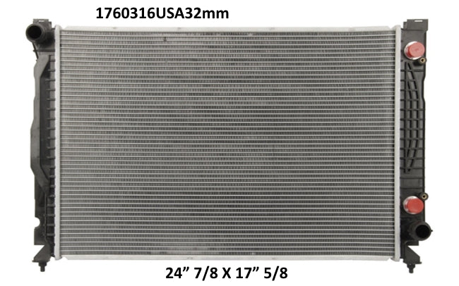 Radiador Automotriz Audi  A6 QUATTRO Allroad  00-05 32mm Tubo Soldado