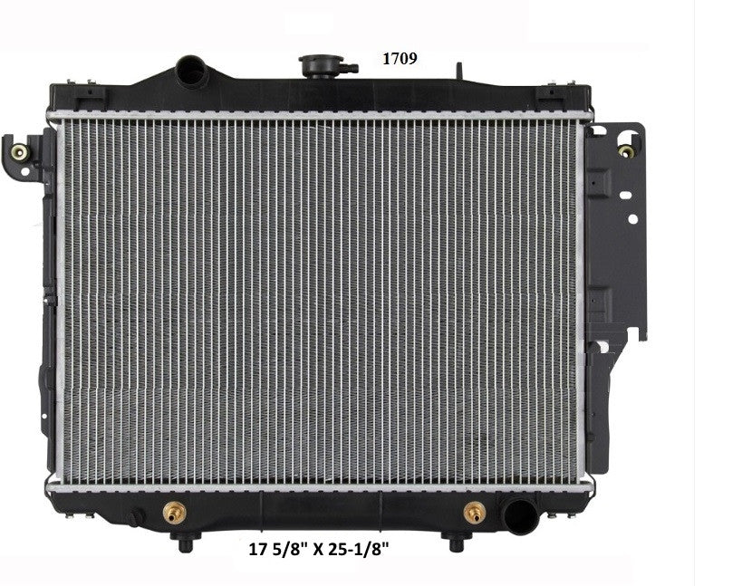 Radiador Automotriz dodge  Dakota Base, LE, S, Sport, SLT T/A 87-99 26mm Tubo Soldado-M USA- RADIADORES DEYAC