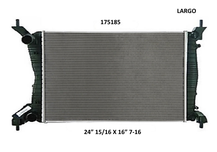 Radiador Automotriz Fiat  Palio  T/M 10-17 16mm Tubo Soldado