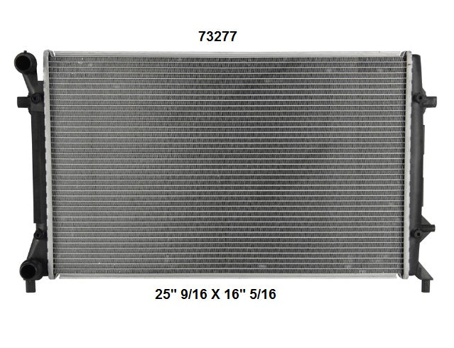 Radiador Automotriz Audi Volkswagen, Seat TT Quattro Altea, Leon, Toledo,Bora, Golf, Jetta T/M 06-12 32mm Tubo Soldado-M USA- RADIADORES DEYAC
