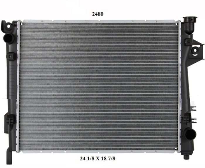 Radiador Automotriz 3500 Custom1500 SXT T/M 02-08 34mm Aluminio M-M.USA- RADIADORES DEYAC