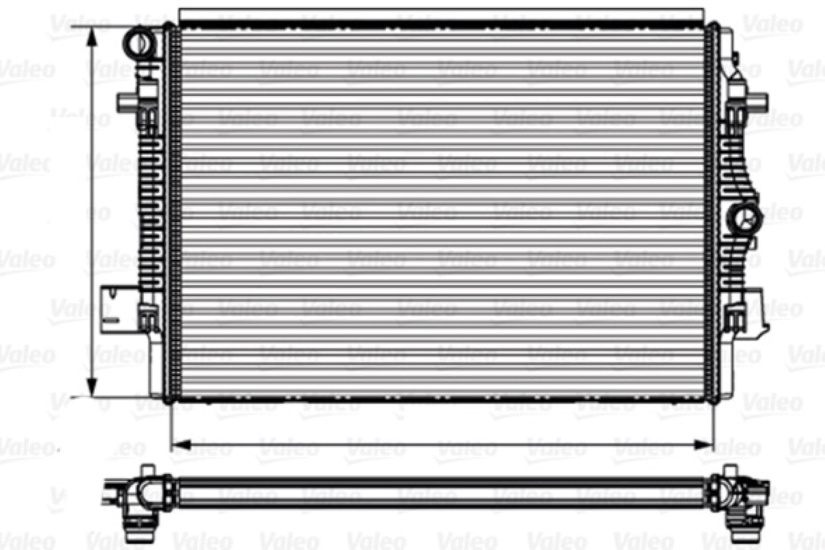 Radiador Automotriz Audi  A1 s1 T/M 14-16 32mm Tubo Soldado