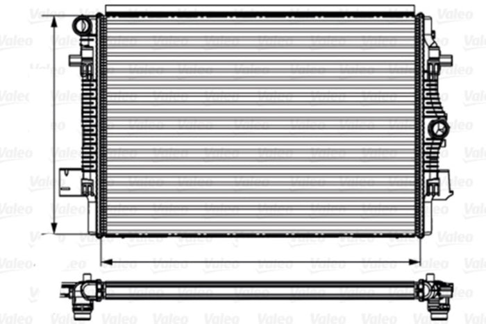 Radiador Automotriz Audi  A1 s1 T/M 14-16 32mm Tubo Soldado