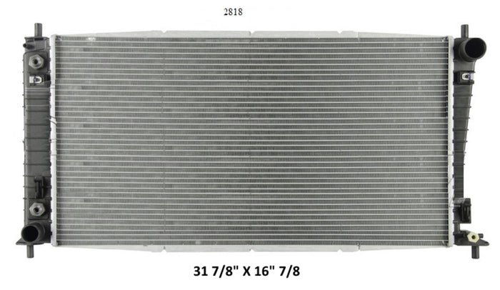 Radiador Automotriz Ford Lincoln Expedition F-150,F250,Lobo,Navigator, Mark LT  T/A 05-08 32mm Tubo Soldado