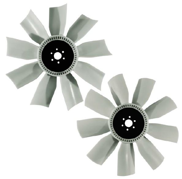 Aspas Ventilador Tractocamion Mercedes Benz Kenworth Navistar Diámetro 28 9 Aspas DI 2"