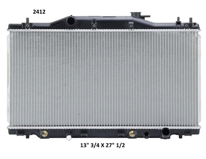 Radiador Automotriz Acura RSX RS, XL T/A 02-16 16mm Tubo Soldado-M USA- RADIADORES DEYAC