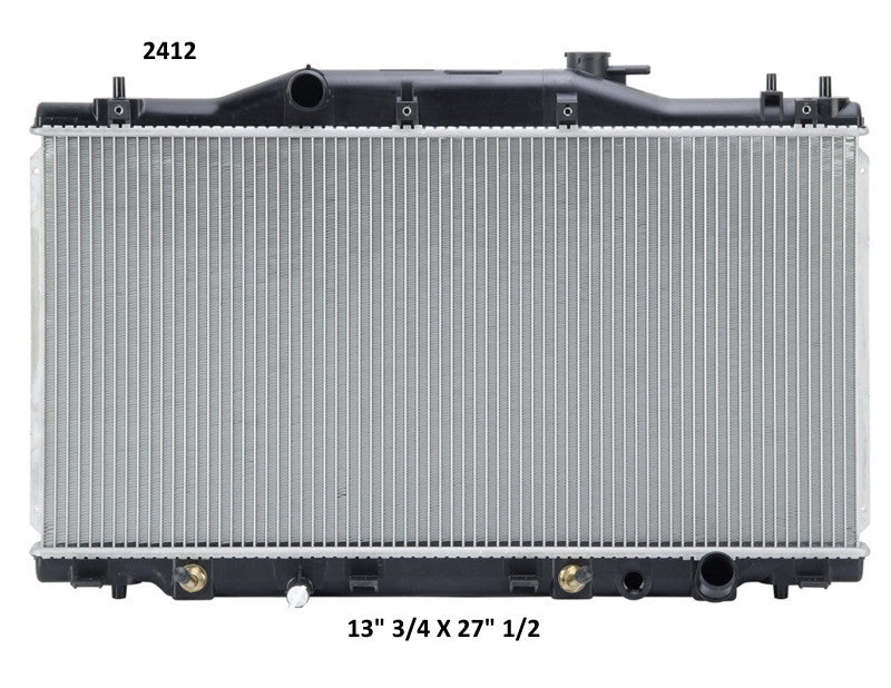 Radiador Automotriz Acura RSX RS, XL T/A 02-16 16mm Tubo Soldado-M USA- RADIADORES DEYAC