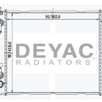 Radiador Montacargas Nissan Yale Hyster 19 3/4 x 16 7/16 Panal Agrícola-MONTACARGAS- RADIADORES DEYAC