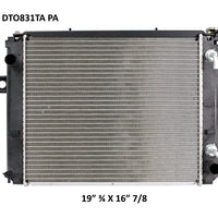 Radiador Montacargas Toyota 7FGU25 7FGU30 7FGU32 19 3/4 x 16 1/2 x 1 7/8 x 34mm Con soporte-MONTACARGAS- RADIADORES DEYAC
