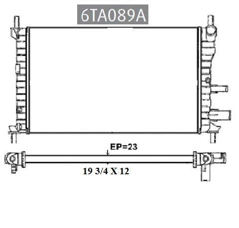 Radiador Automotríz Fiesta 96-99 34mm Aluminio M