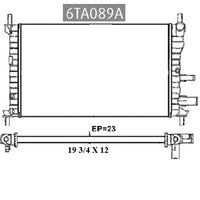 Radiador Automotríz Fiesta 96-99 34mm Aluminio M