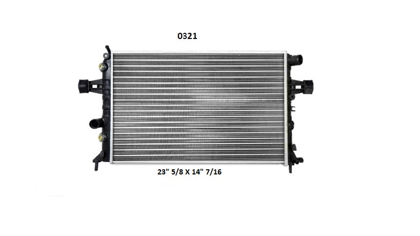 Radiador Automotriz Astra Zafira T/A 98-05 23mm Aluminio M-M.USA- RADIADORES DEYAC