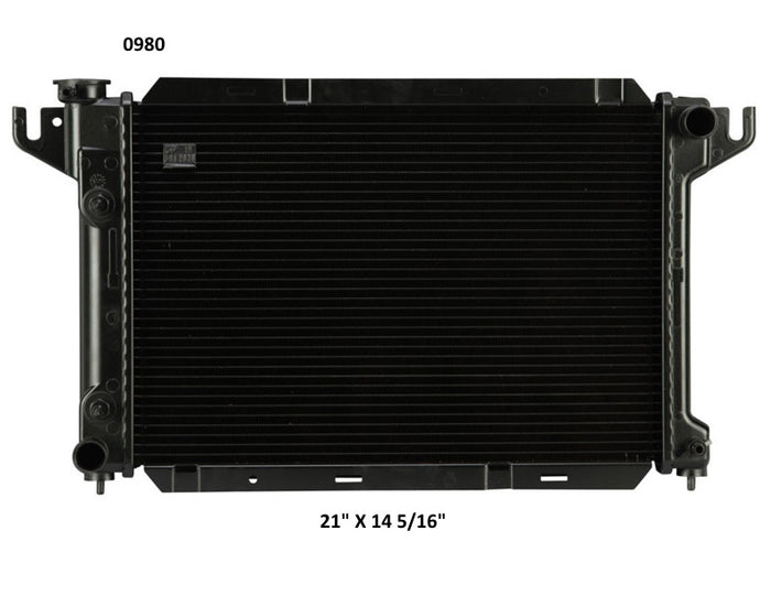 Radiador Automotriz Chrysler Plymouth Shadow 89 Shadow, Sundance T/A 87-90 16mm Tubo Soldado-M USA- RADIADORES DEYAC
