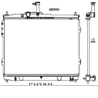 Radiador Automotriz Hyundai Chevrolet Van T/M 09-12 32mm Tubo Soldado