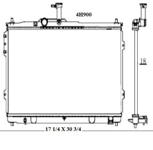 Radiador Automotriz Hyundai Chevrolet Van T/M 09-12 32mm Tubo Soldado-M USA- RADIADORES DEYAC