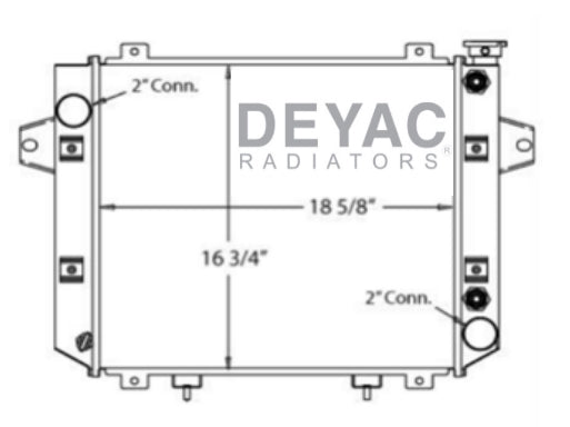 Radiador Montacargas Doosan 18 5/8 x 16 3/4-MONTACARGAS- RADIADORES DEYAC