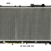 Radiador Automotriz Mitsubishi Galant GS, S, DE,ES, LS T/A 94-98 26mm Tubo Soldado-M USA- RADIADORES DEYAC